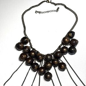 Burnished brass estate necklace